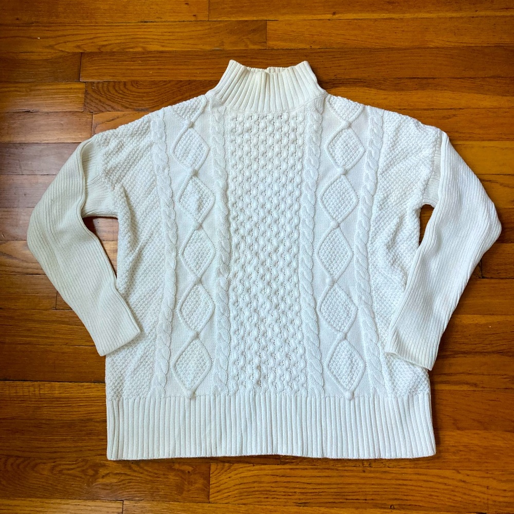 J. Crew cable knit turtleneck sweater
